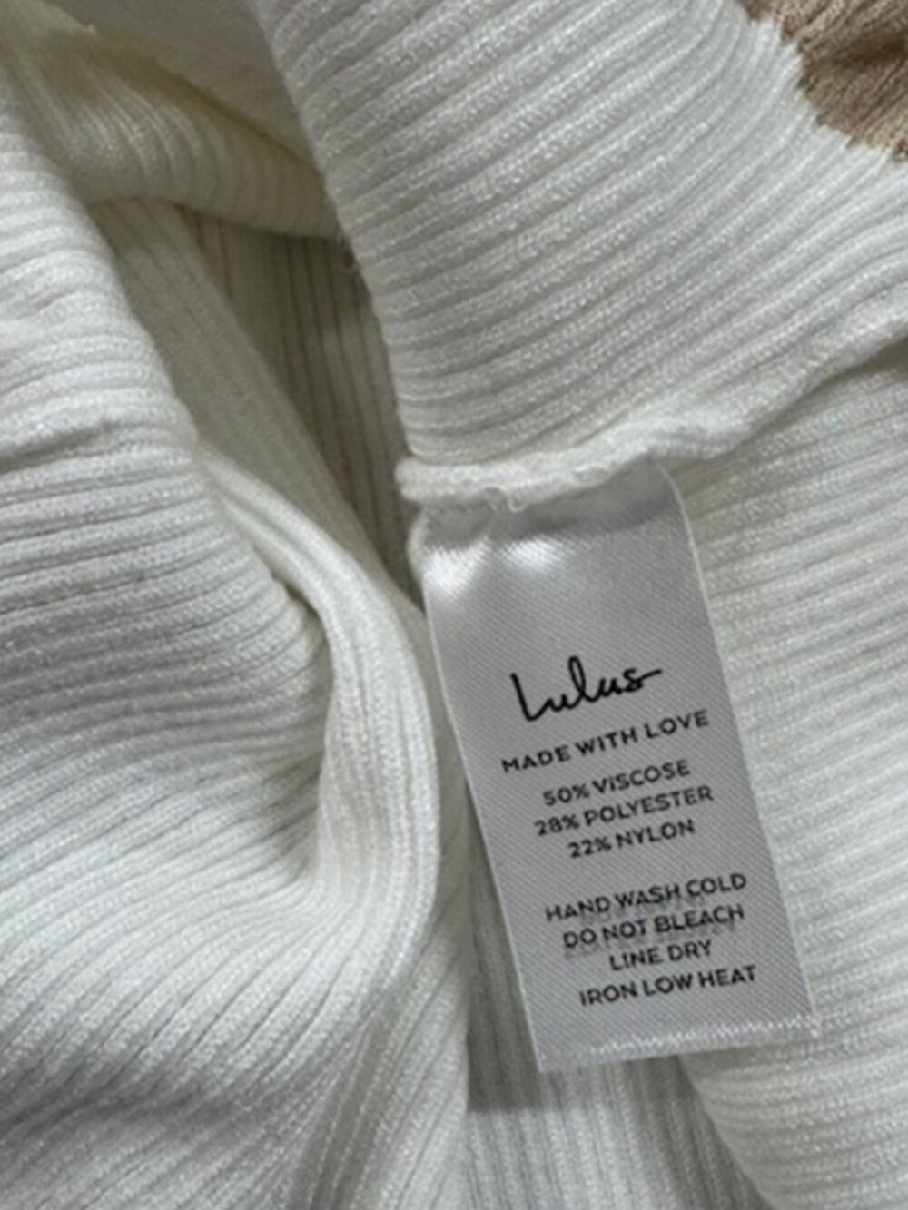 Lulus Preppy Tendencies Ivory Ribbed Knit Ruffled Mini Sweater Skirt NWT - Picture 7 of 8